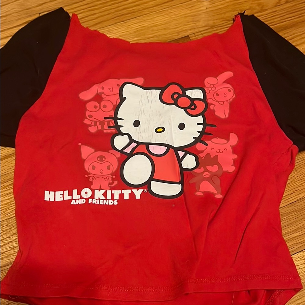 Hello Kitty Red and Black Raglan Tee